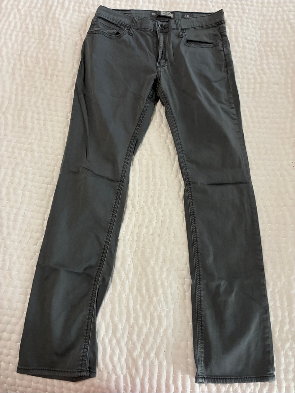 BKE Men's Jake Straight Pants in Charcoal Gray 34L